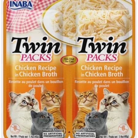 Inaba Twin Chicken Recipe in Chicken Broth - 2 x 40g rip top sachets