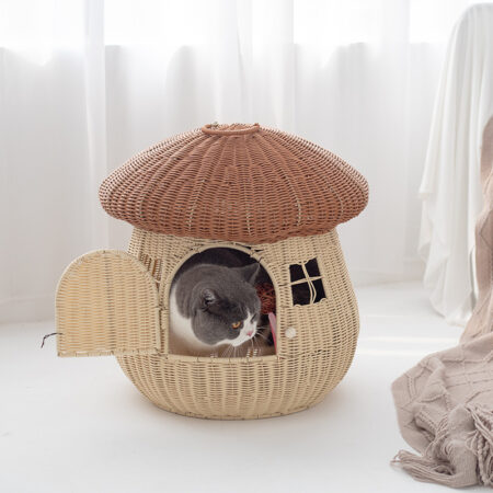 Cute Hanging Mushroom Cat House