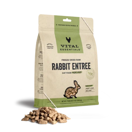 Vital Essentials Freeze-Dried Rabbit Mini Nibs Cat Food 340.2g